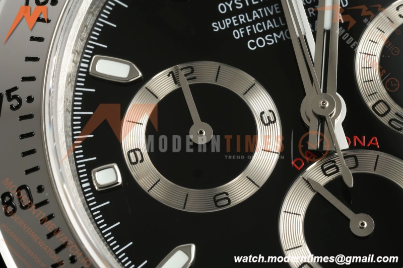 Rolex - Daytona 116520 40mm 904L SS/SS Blk/Stk UFO SH-TW4130 Free Sprung