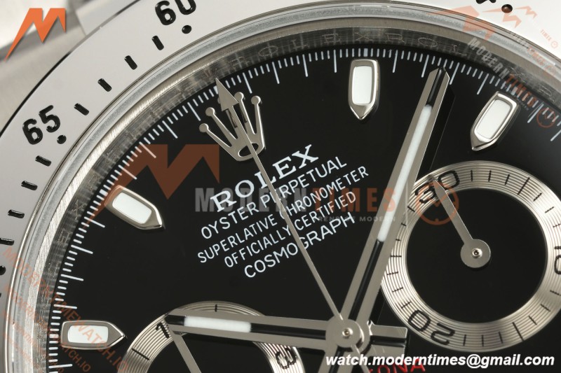 Rolex - Daytona 116520 40mm 904L SS/SS Blk/Stk UFO SH-TW4130 Free Sprung