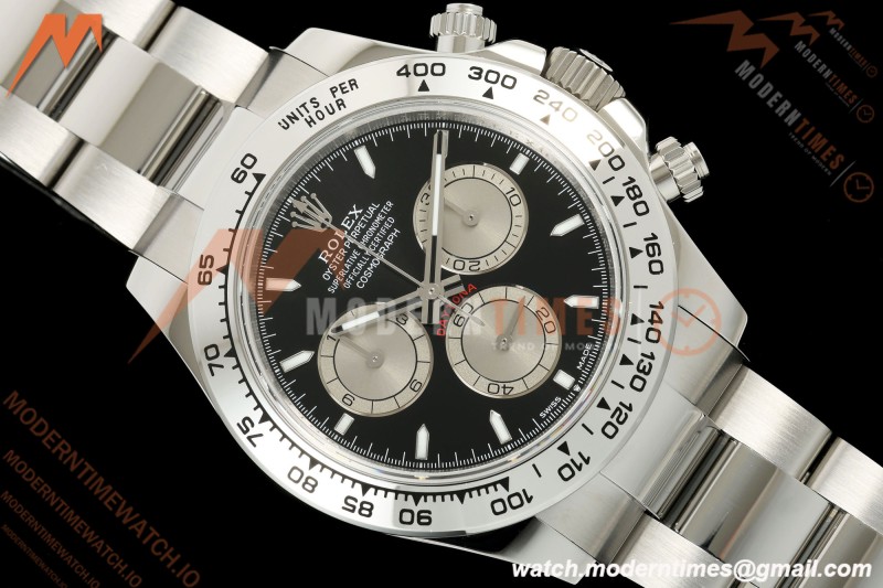 Rolex - Daytona 126509 40mm SS/SS Blk/Silv/Stk UFO UF4131 Free Sprung