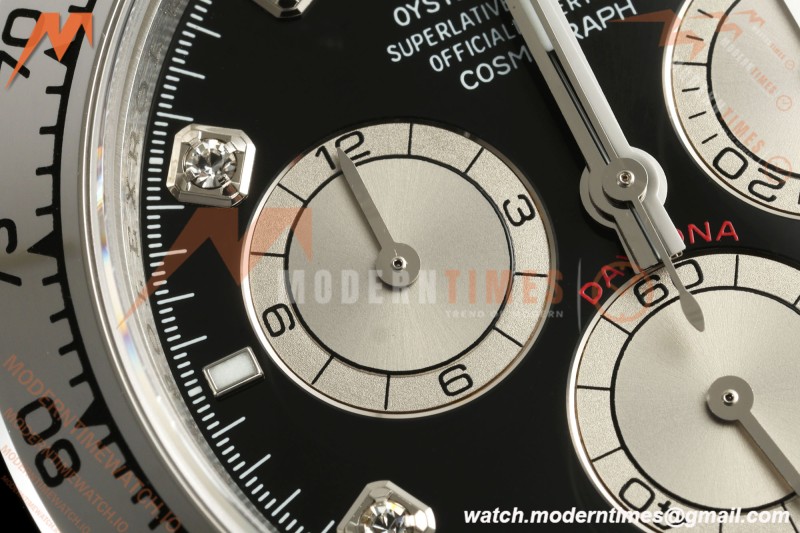 Rolex - Daytona 126509 40mm SS/SS Blk/Silv/Dia UFO UF4131 Free Sprung