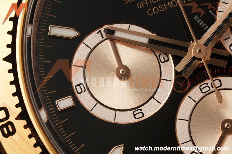 Rolex - Daytona 126505 40mm RG/RG Blk/Chap/Stk RWF DD4131 Free Sprung