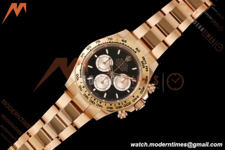 Rolex - Daytona 126505 40mm RG/RG Blk/Chap/Stk RWF DD4131 Free Sprung