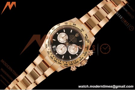 Rolex - Daytona 126505 40mm RG/RG Blk/Chap/Stk RWF DD4131 Free Sprung