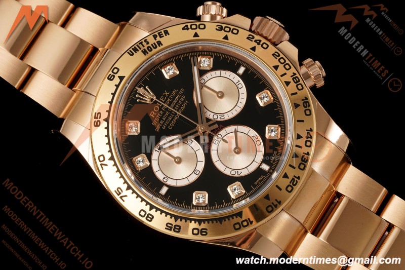 Rolex - Daytona 126505 40mm RG/RG Blk/Chap/Dia RWF DD4131 Free Sprung