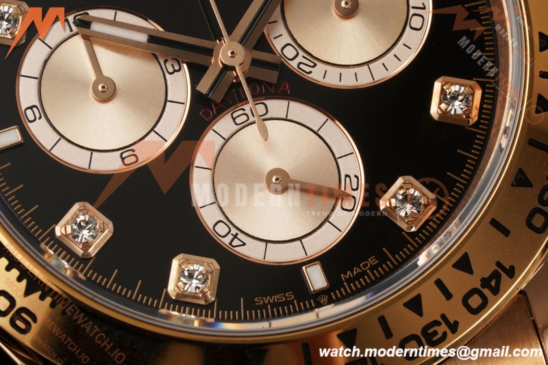 Rolex - Daytona 126505 40mm RG/RG Blk/Chap/Dia RWF DD4131 Free Sprung