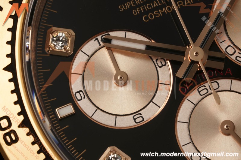 Rolex - Daytona 126505 40mm RG/RG Blk/Chap/Dia RWF DD4131 Free Sprung