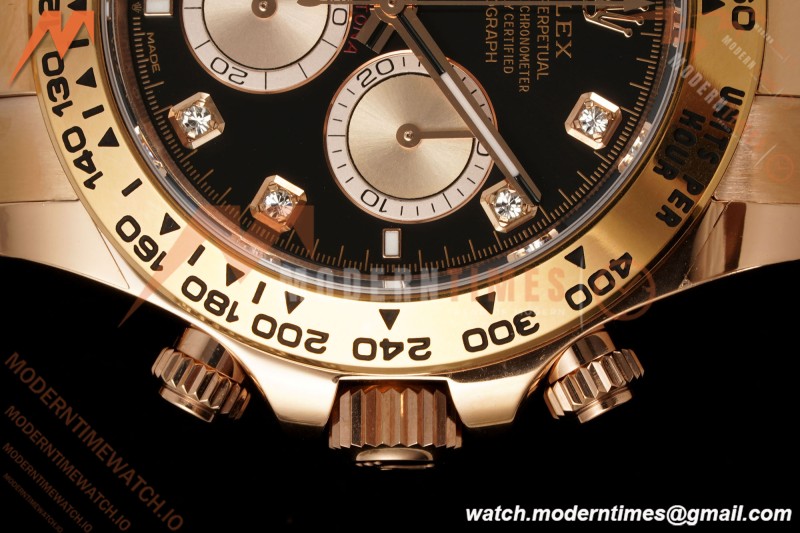 Rolex - Daytona 126505 40mm RG/RG Blk/Chap/Dia RWF DD4131 Free Sprung