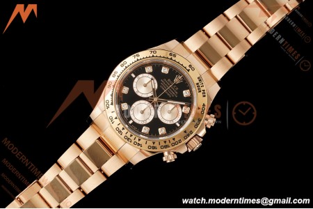 Rolex - Daytona 126505 40mm RG/RG Blk/Chap/Dia RWF DD4131 Free Sprung