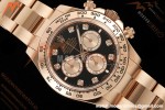 Rolex - Daytona 126505 40mm RG/RG Blk/RG Diamonds Dial UFO UF4131 Free Sprung 