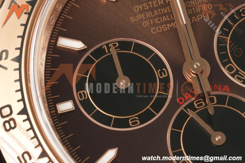 Rolex - Daytona 126505 40mm RG/RG Brn/Blk/Stk Dial UFO UF4131 Free Sprung 