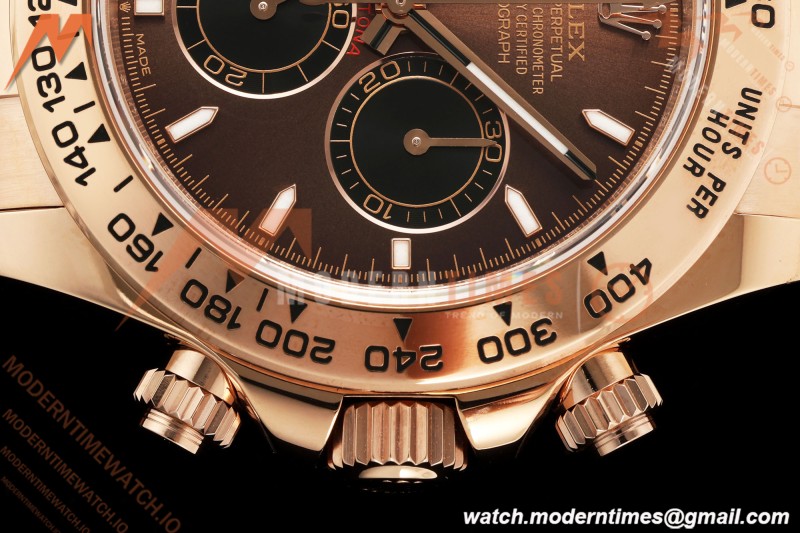 Rolex - Daytona 126505 40mm RG/RG Brn/Blk/Stk Dial UFO UF4131 Free Sprung 