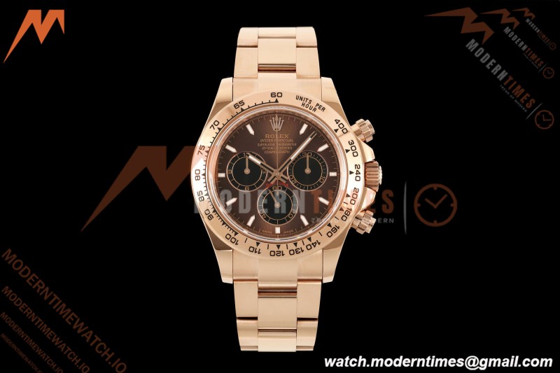 Rolex - Daytona 126505 40mm RG/RG Brn/Blk/Stk Dial UFO UF4131 Free Sprung 