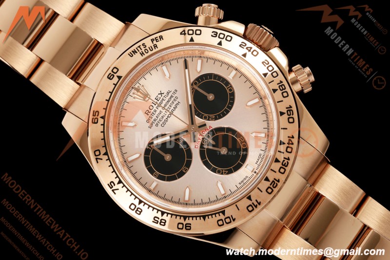 Rolex - Daytona 126505 40mm RG/RG Champagne/Blk/Stk Dial UFO UF4131 Free Sprung 