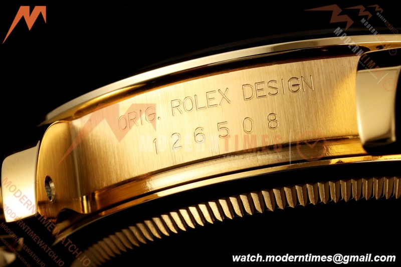 Rolex - Daytona 126508 40mm 904L YG/YG Blk/Gold Diamond Dial UFO UF4131 Free Sprung 