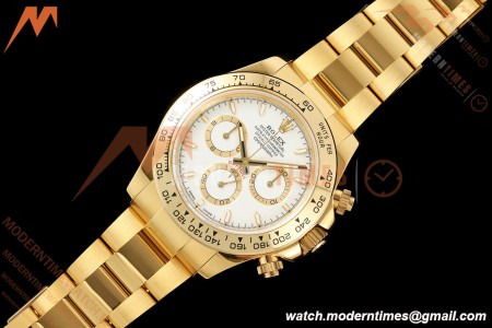 Rolex - Daytona 126508 40mm YG/YG Wht/Stk Dial UFO UF4131 Free Sprung 