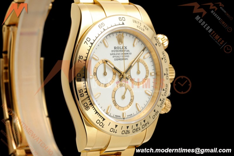 Rolex - Daytona 126508 40mm YG/YG Wht/Stk Dial UFO UF4131 Free Sprung 