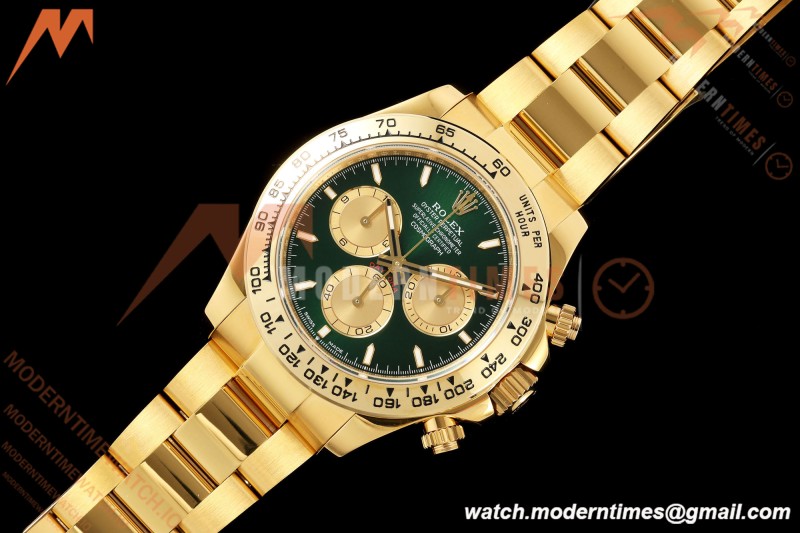 Rolex - Daytona 126508 40mm YG/YG Grn/YG Dial UFO UF4131 Free Sprung 