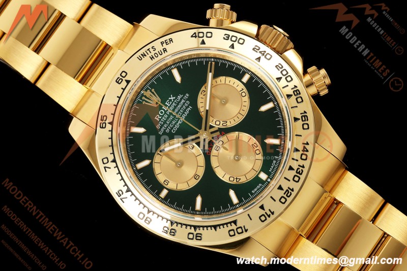 Rolex - Daytona 126508 40mm YG/YG Grn/YG Dial UFO UF4131 Free Sprung 