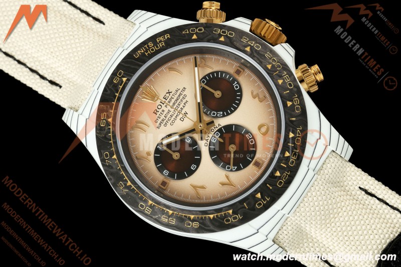 Rolex - Daytona 40mm DIW "Desert Eagle" Edition White Carbon Fiber/NY Sand Color/Arabic Dial DIWF SH4130