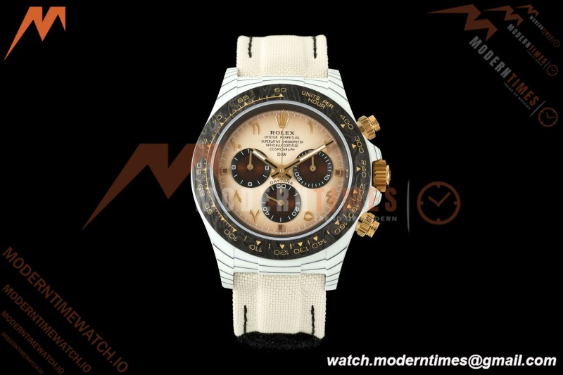 Rolex - Daytona 40mm DIW "Desert Eagle" Edition White Carbon Fiber/NY Sand Color/Arabic Dial DIWF SH4130
