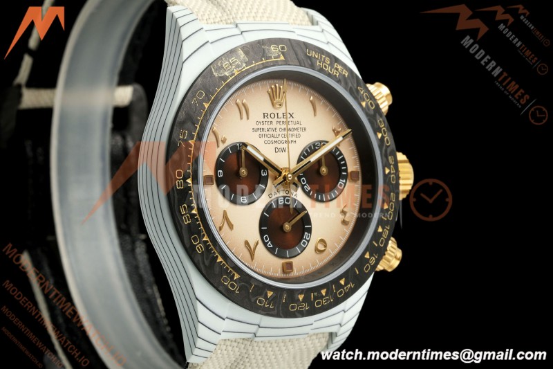 Rolex - Daytona 40mm DIW "Desert Eagle" Edition White Carbon Fiber/NY Sand Color/Arabic Dial DIWF SH4130