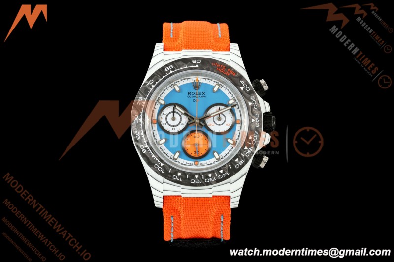 Rolex - Daytona DIW "Veloce" Edition 40mm White Carbon Fiber/NY Blu/Stk Dial DIWF SH4130