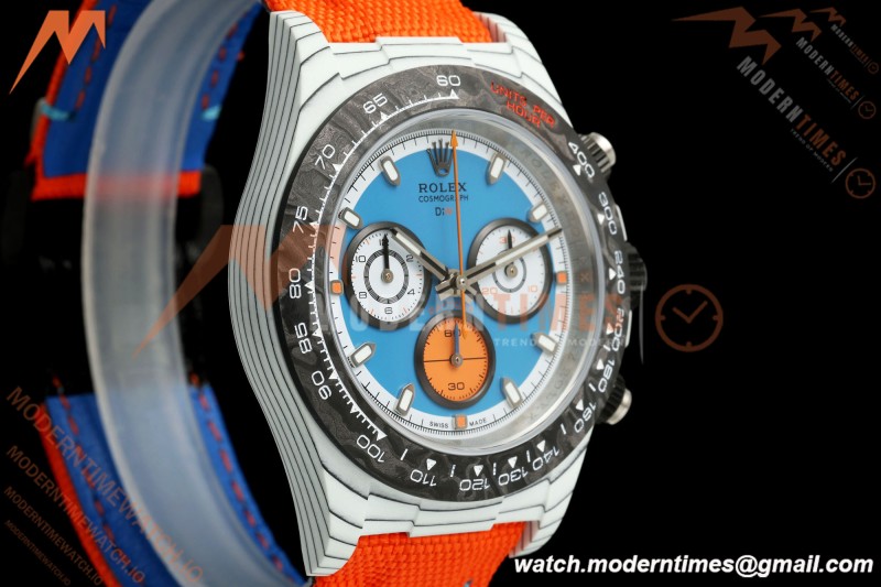 Rolex - Daytona DIW "Veloce" Edition 40mm White Carbon Fiber/NY Blu/Stk Dial DIWF SH4130