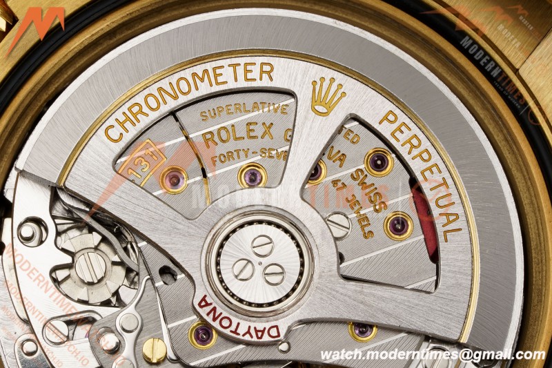 Rolex - Daytona 126508 40mm 904L YG/YG Blk/Gold Diamond Dial RWF JH4131 Weighted Free Sprung 