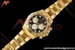Rolex - Daytona 126508 40mm 904L YG/YG Blk/Gold Diamond Dial RWF JH4131 Weighted Free Sprung 