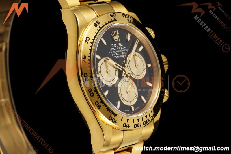 Rolex - Daytona 126508 40mm 904L YG/YG Blk/Stk Dial RWF JH4131 Weighted Free Sprung 