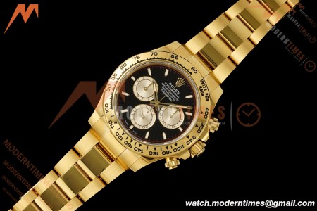 Rolex - Daytona 126508 40mm Gain Weight 904L YG/YG Blk/Stk Dial RWF JH4131 Free Sprung