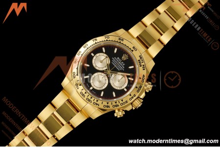 Rolex - Daytona 126508 40mm 904L YG/YG Blk/Stk Dial RWF JH4131 Weighted Free Sprung 
