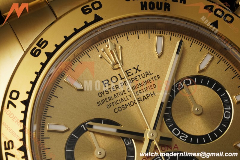 Rolex - Daytona 126508 40mm 904L YG/YG Gold/Stk Dial RWF JH4131 Weighted Free Sprung 