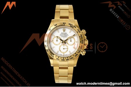 Rolex - Daytona 126508 40mm 904L YG/YG Wht/Stk Dial RWF JH4131 Weighted Free Sprung 