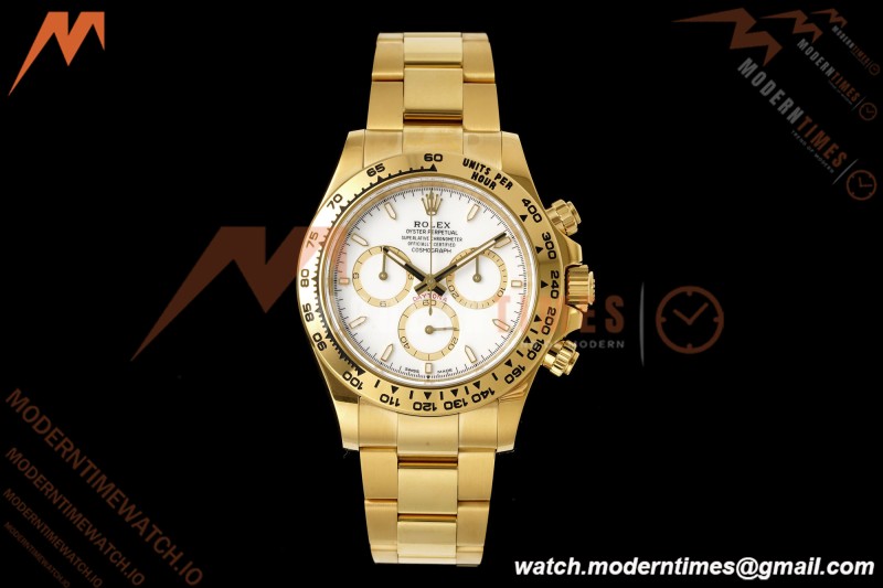 Rolex - Daytona 126508 40mm 904L YG/YG Wht/Stk Dial RWF JH4131 Weighted Free Sprung 