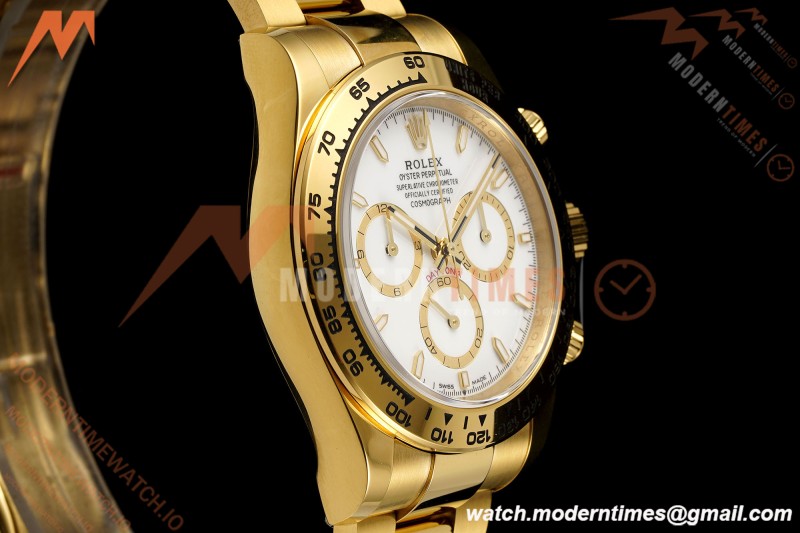 Rolex - Daytona 126508 40mm 904L YG/YG Wht/Stk Dial RWF JH4131 Weighted Free Sprung 