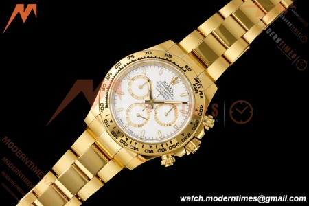 Rolex - Daytona 126508 40mm Gain Weight 904L YG/YG Wht/Stk Dial RWF JH4131 Free Sprung 