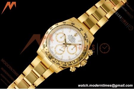 Rolex - Daytona 126508 40mm 904L YG/YG Wht/Stk Dial RWF JH4131 Weighted Free Sprung 