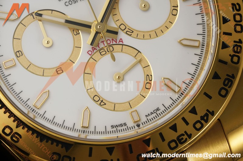Rolex - Daytona 126508 40mm 904L YG/YG Wht/Stk Dial RWF JH4131 Weighted Free Sprung 