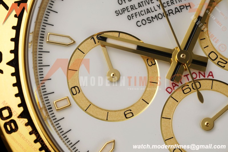 Rolex - Daytona 126508 40mm 904L YG/YG Wht/Stk Dial RWF JH4131 Weighted Free Sprung 