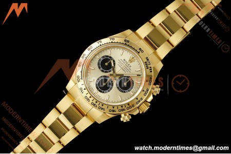 Rolex - Daytona 126508 40mm 904L YG/YG Gold/Blk/Stk Dial RWF JH4131 Weighted Free Sprung 
