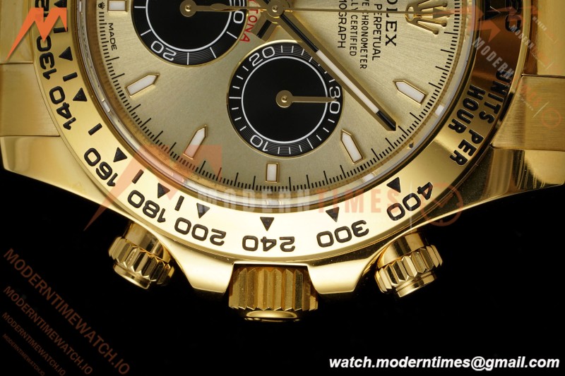 Rolex - Daytona 126508 40mm 904L YG/YG Gold/Blk/Stk Dial RWF JH4131 Weighted Free Sprung 