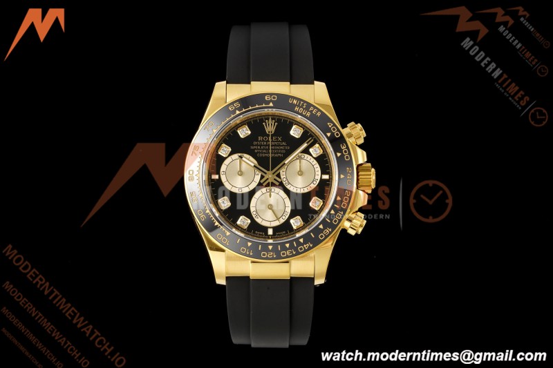 Rolex - Daytona 126518LN 40mm CER/YG/RU Blk/Gold/Dia RWF JH4131 Free Sprung