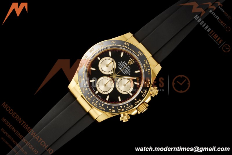 Rolex - Daytona 126518LN 40mm CER/YG/RU Blk/Gold/Stk RWF JH4131 Free Sprung
