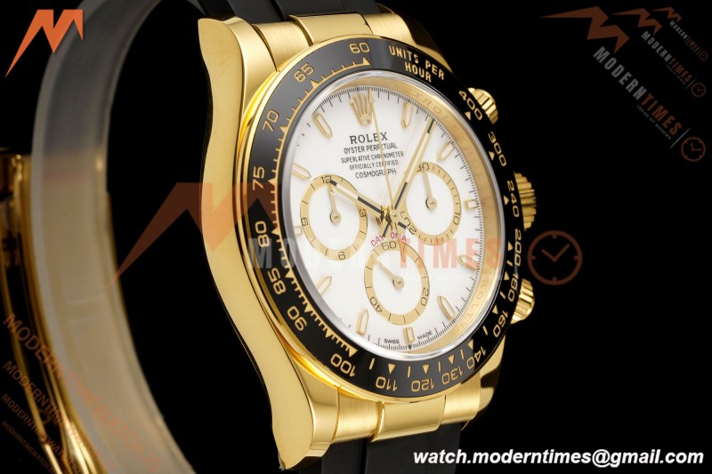 Rolex - Daytona 126518LN 40mm YG/RU Wht/Stk RWF JH4131 Free Sprung