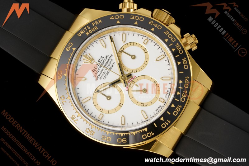 Rolex - Daytona 126518LN 40mm YG/RU Wht/Stk RWF JH4131 Free Sprung