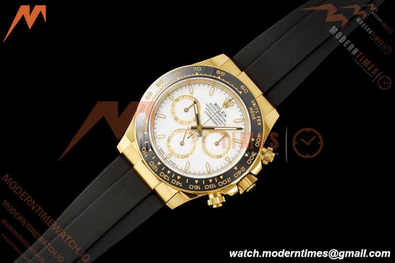 Rolex - Daytona 126518LN 40mm YG/RU Wht/Stk RWF JH4131 Free Sprung