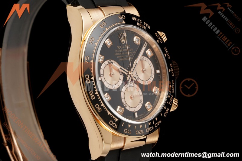 Rolex - Daytona 126515LN 40mm RG/RU Blk/Dia RWF JH4131 Free Sprung