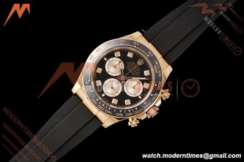 Rolex - Daytona 126515LN 40mm RG/RU Blk/Dia RWF JH4131 Free Sprung