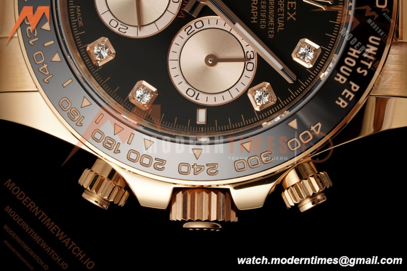 Rolex - Daytona 126515LN 40mm RG/RU Blk/Dia RWF JH4131 Free Sprung